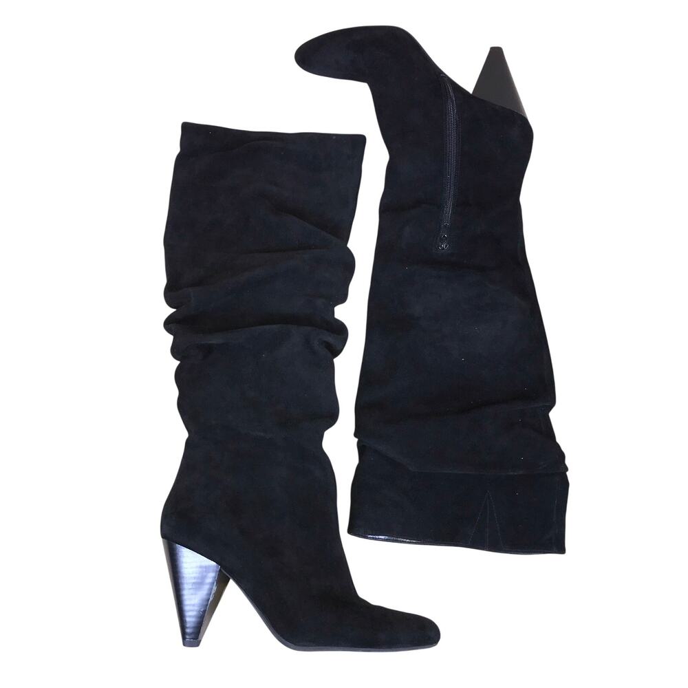 INC International Concepts Gerii Boots Women’s 9.5 Black Leather Knee High